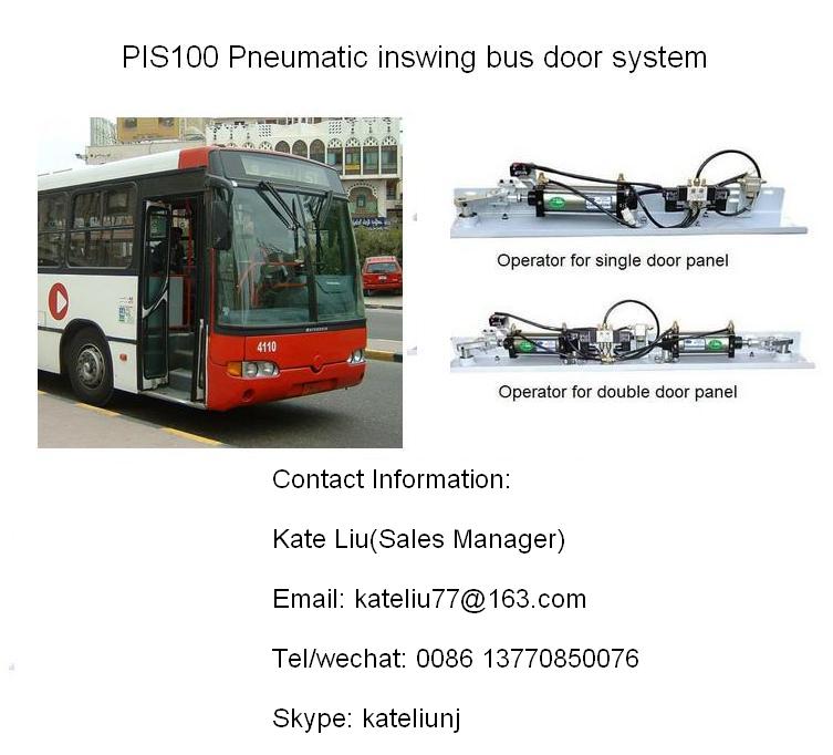 Pneumatic Inswing Bus Door System for city busSingle PanelDouble Panel