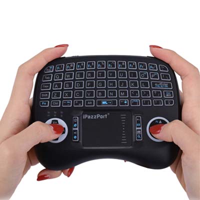 iPazzPort Wireless Keyboard Backlit Touchpad Mouse Keyboard For Computer Android TV HTPC