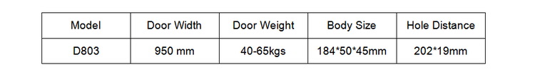 D803 Economic CE Standard Dorma Arm Square Door Closers for 4065kg door