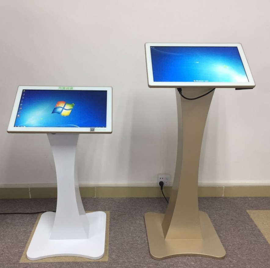 22 inch standing LCD touch table kiosk for school