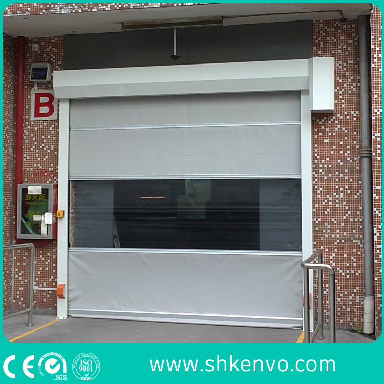 Automatic Industrial PVC Fabric High Speed Fast Rapid Overhead Rolling or Roller Shutter Garage Door