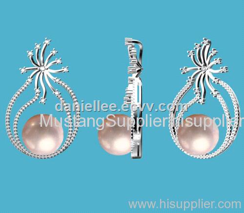 2018 New Design Hot Selling Your DIY Pearl Silver Earing