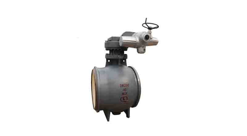 Electric C type ball valve for municipal heating system