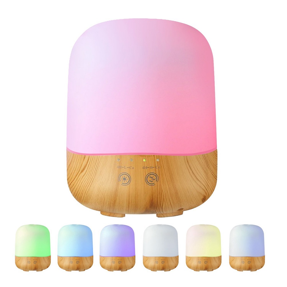 Home Cool Mist Oil Diffuser Wood Grain Ultrasonic Aromatherapy Humidifier