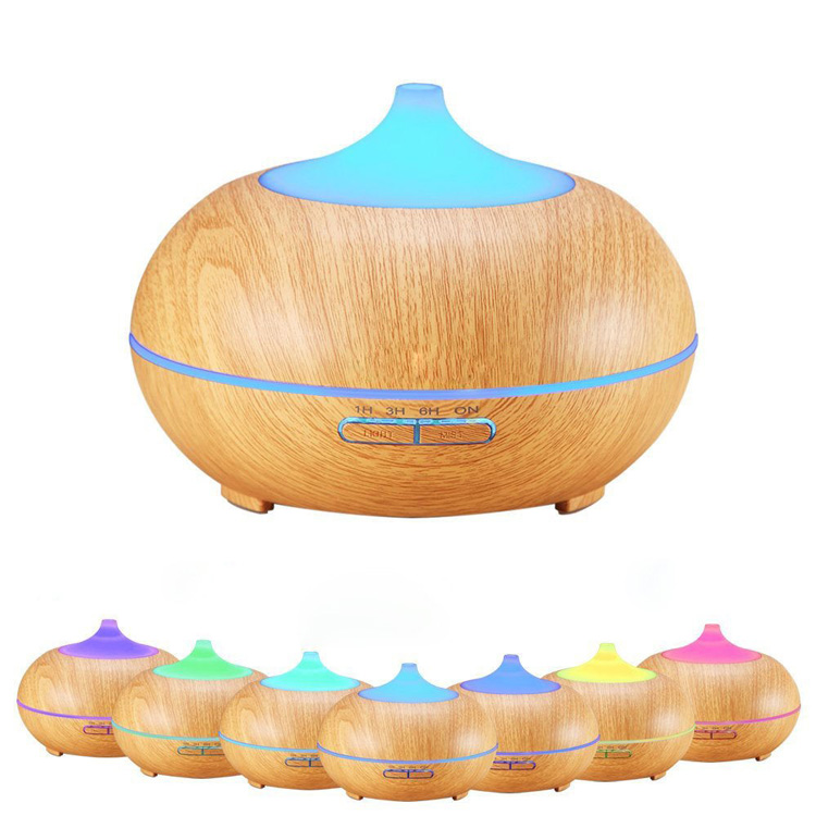 Best Selling Wooden Style Aroma Diffuser Cool Mist Humidifier LED Light Changing