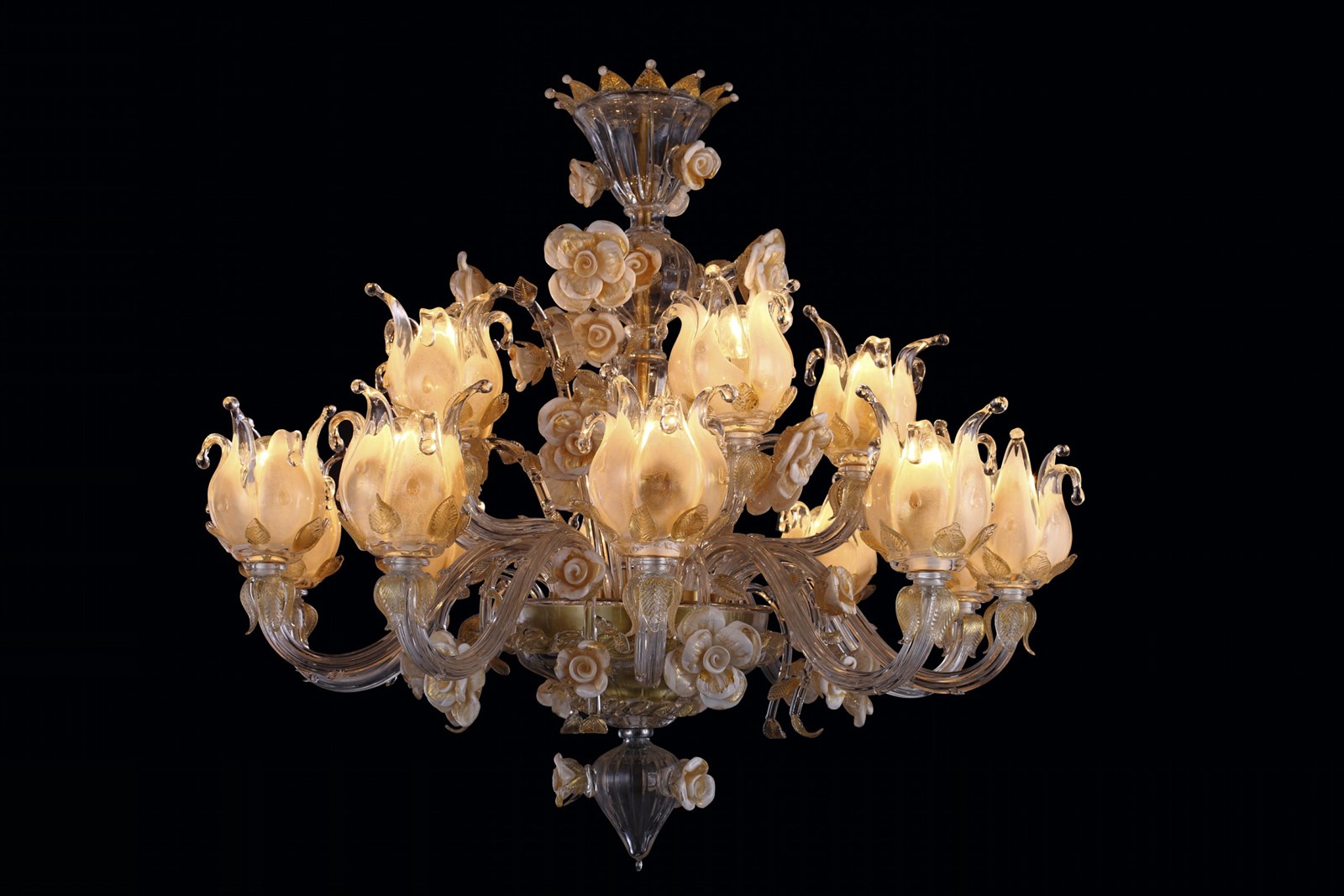 YHD7020105 Tulip chandelier Murano Style Glass Chandelier
