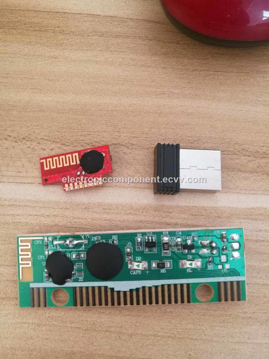 Wireless mouse RF module and wireless keyboard PCBA share same receiver combo set