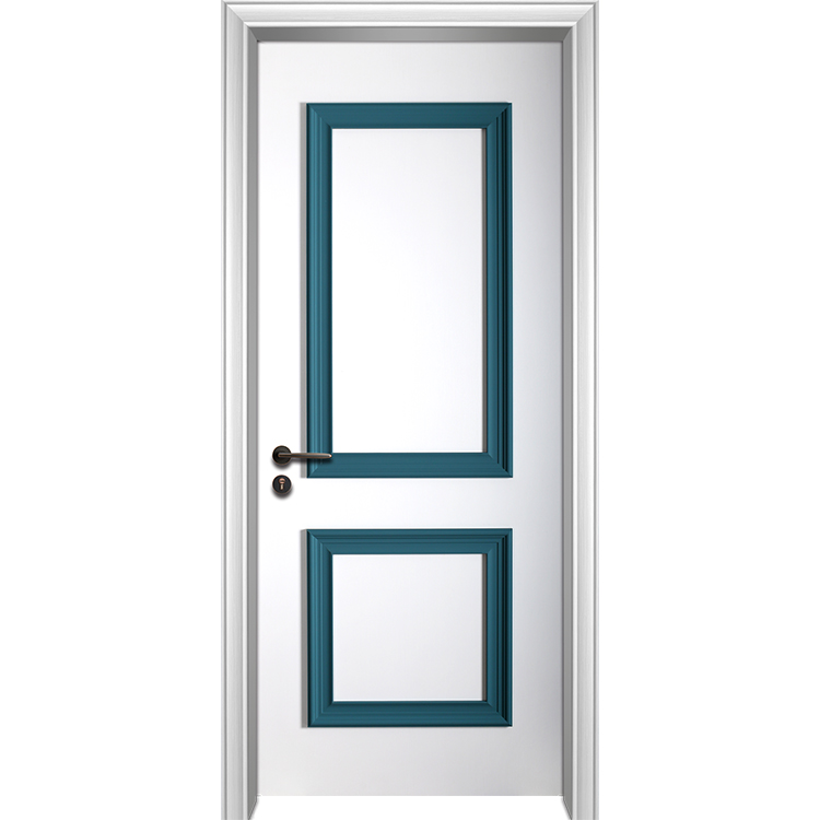 New Designpvc Film Wpc Door Skin Coated Wpc Door with Door