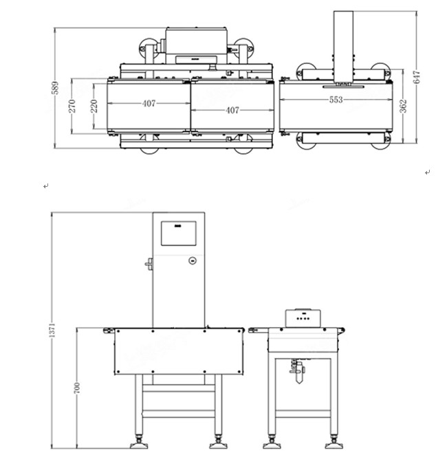 High Accuracy Automatic Check Weigher For Food Medicine Box