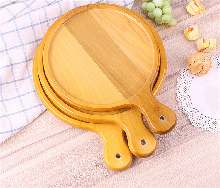 Ecofriendly Nature Safety Handmade Boxwood Pizza Serving Tray Pizza Plate