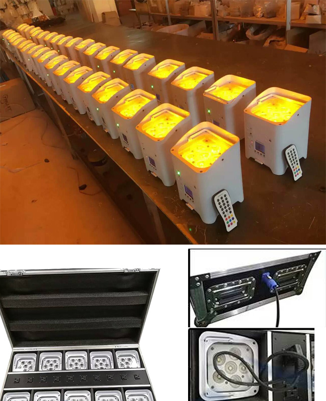 RGBW 4in1 or 6in1 LED DMX Freedom Battery PAR Light Wireless Operated Power PAR Can Light