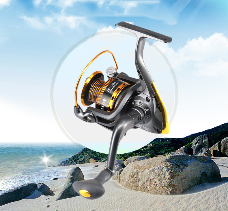 Hot Wheels Spinning Fishing Reel 10BB 501 Spinning Wheel Sea Rock Lure Fishing Reels Pesca Coil Reel JS1000 Series