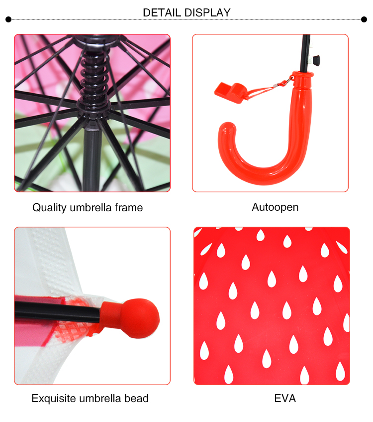 RST Real Star child cartoon fancy kids umbrella with whistle custom decoration children umbrella for boys and girls