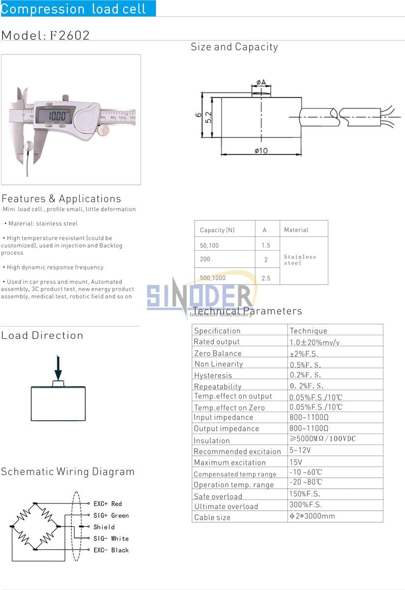 load cell factory diameter 10mm mini load cell sensor