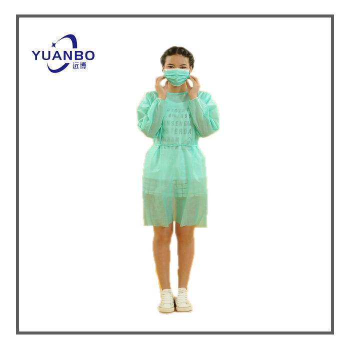 Green PP Disposable Hospital Isolation Gowns