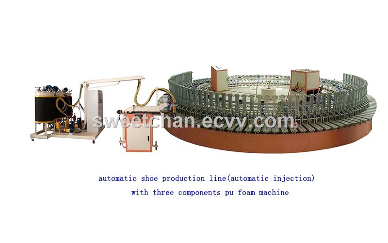 polyurethane soles rotary production machine