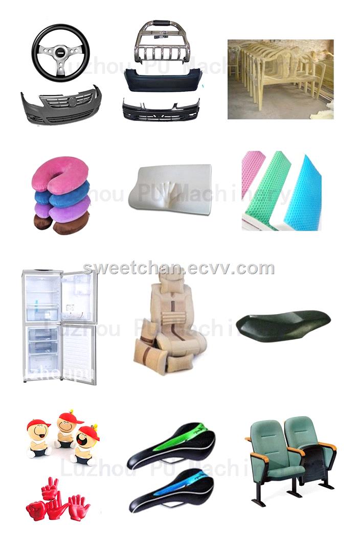 Memory foam pillow making machine with PU turntable production line
