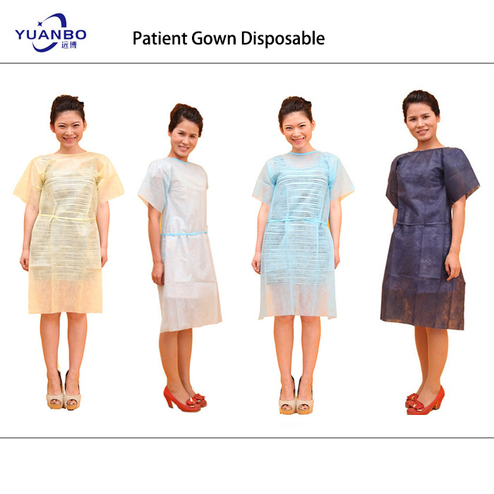 Disposable Blue PP Patient Gown