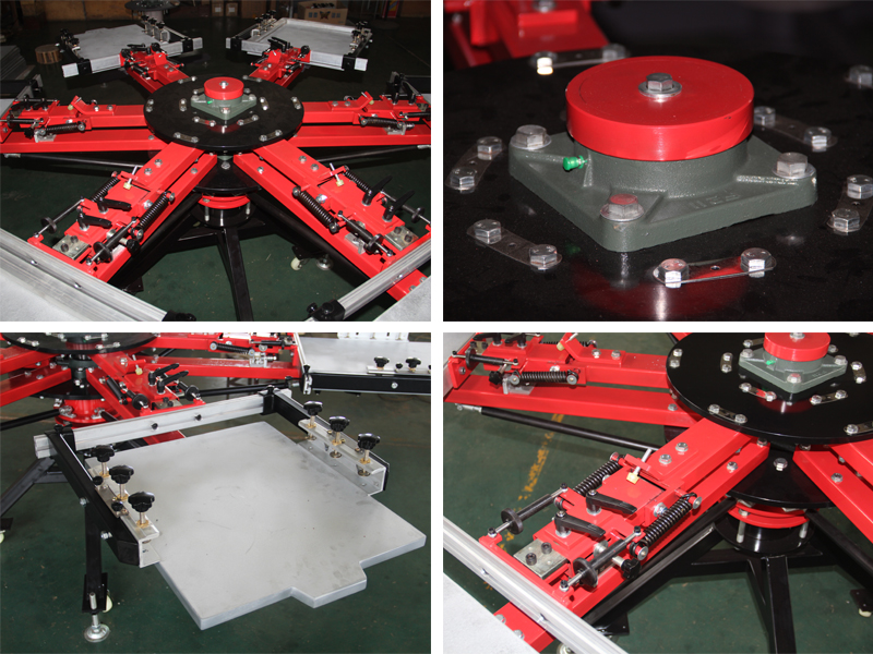 cheap manufacture 6 color Tshirt textile rotary screen printing machine