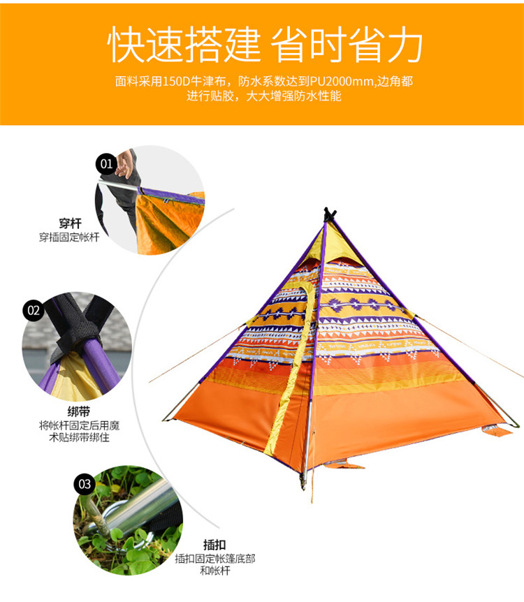 CNHIMALAYA HT9195B Outdoor 34 people Tent Family Selfdriving Camping Waterproof Sunproof Tent Blue