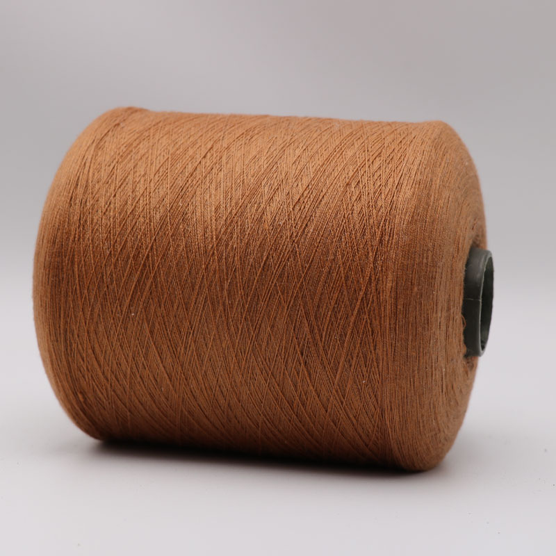 brown Ne322ply 7 stainless steel staple fiber blended with 93 pl fiber for knitting touchscreen gloves XT11025