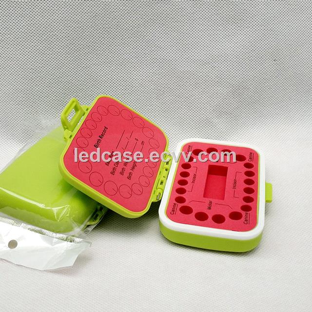 PHTech new baby tooth box Colorful PP and EVA material for teeth Can fill in baby information tooth saver boxes