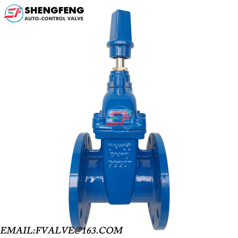 DIN3352 F4 new design light DN100 gate valve with small brass nut for life sweage water system