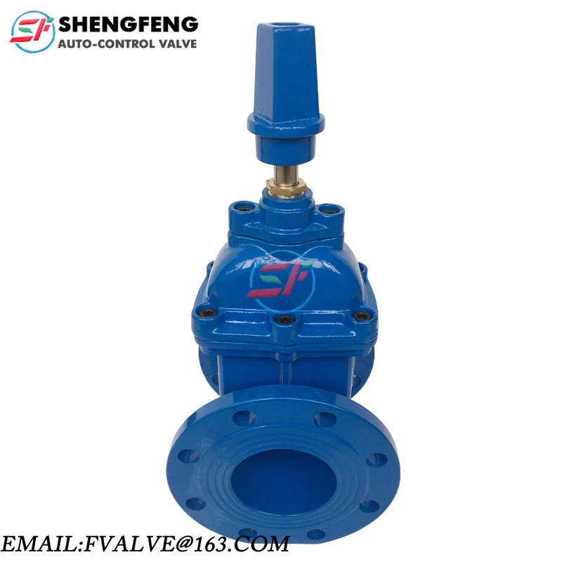 DIN3352 F4 new design light DN100 gate valve with small brass nut for life sweage water system