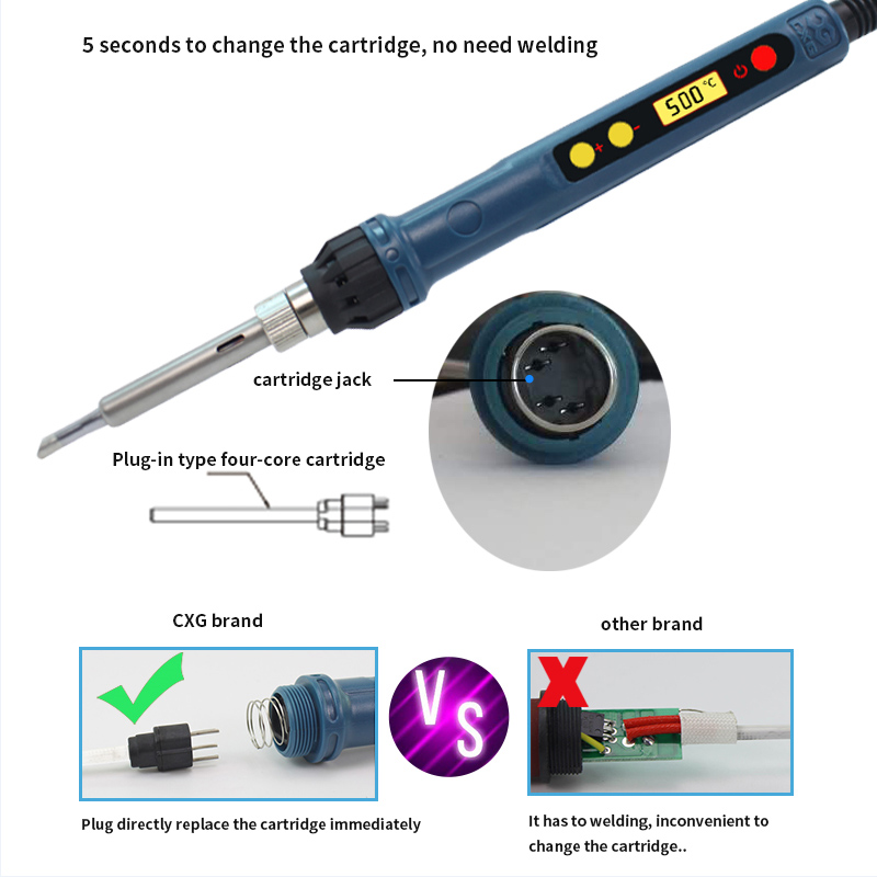 D60W LCD display stable temperature control cool handle mobile repairing sleep function password soldering irons