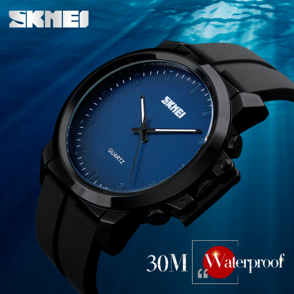 SKMEI 1208 Mens Watch Fashion Silicone Wrist Watch waterproof quartz watch