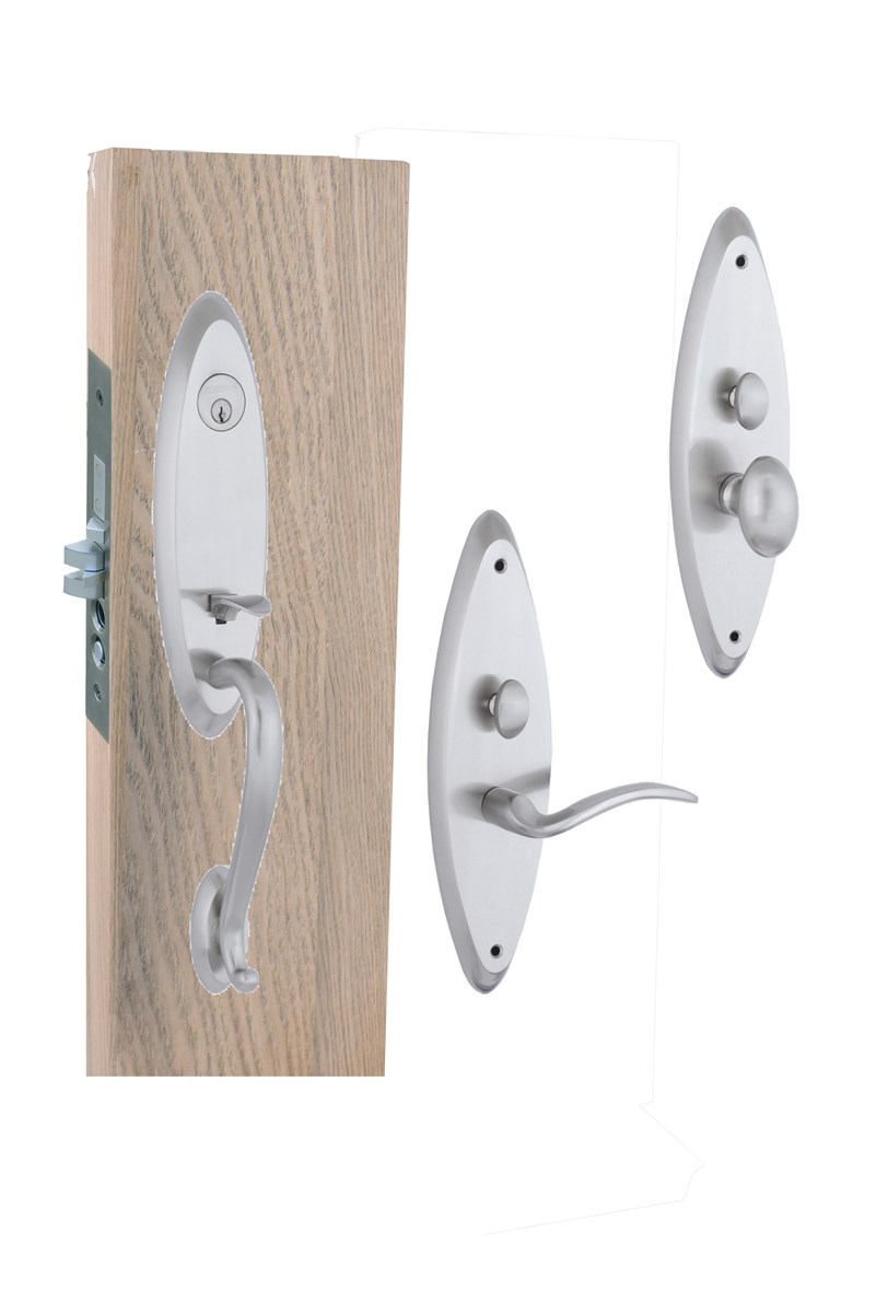 Solid brass mortise entry door handle Lock W01