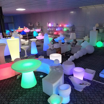Multiple Function RGB LED Cube Garden LampLED End TableLED Chair