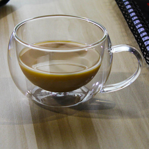Transparent High Borosilicate Double Walled Glass Coffee Espresso Cup
