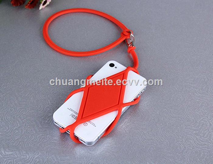 Fashion Ecofriendly universal silicone lanyard phone case accessories