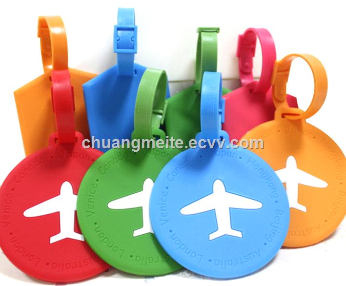 Fashion Ecofriendly luggage silicone tag bag parts accessories