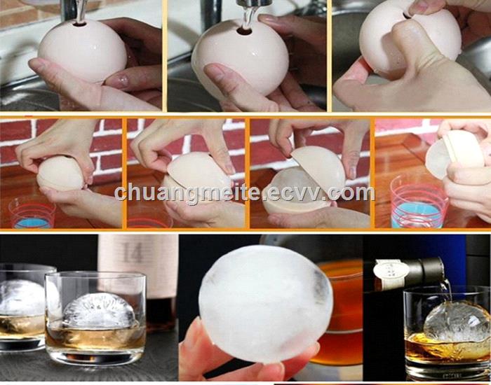 Fashion pure round shaped food grade silicone ice ball ice mould