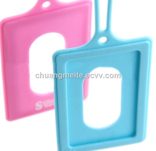Food grade new style silicone card cover business card holder luggage tags promotional gifts