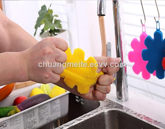 Ecofriendly dishwashing brush kitchen cleaning tool silicone brush