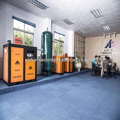 Tank mounted small rotary screw air compressor
