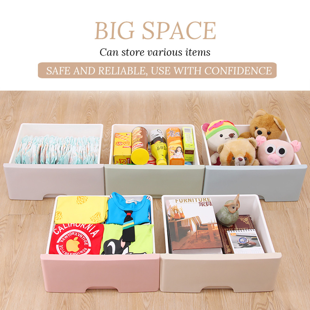Plastic organizer drawer 5 layers storage box for kitchen large space chest of drawers for clothes and childrens toys