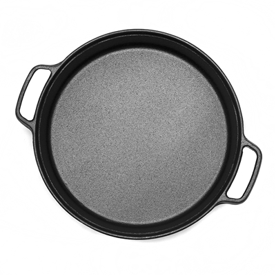 Manufacturer Wholeslae Large Quantity High Quality FDA Certificate Cast Iron Round Two Handles Pancake Griddle