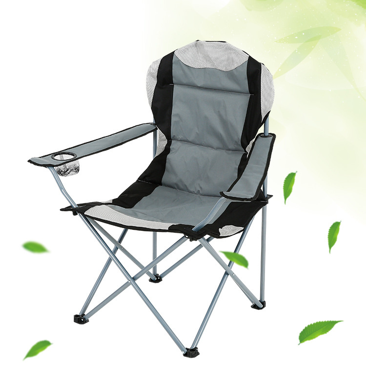 Large Size Outdoor Folding Beach Chair with Cotton Filling for Fishing Camping Picnic or Garden Use