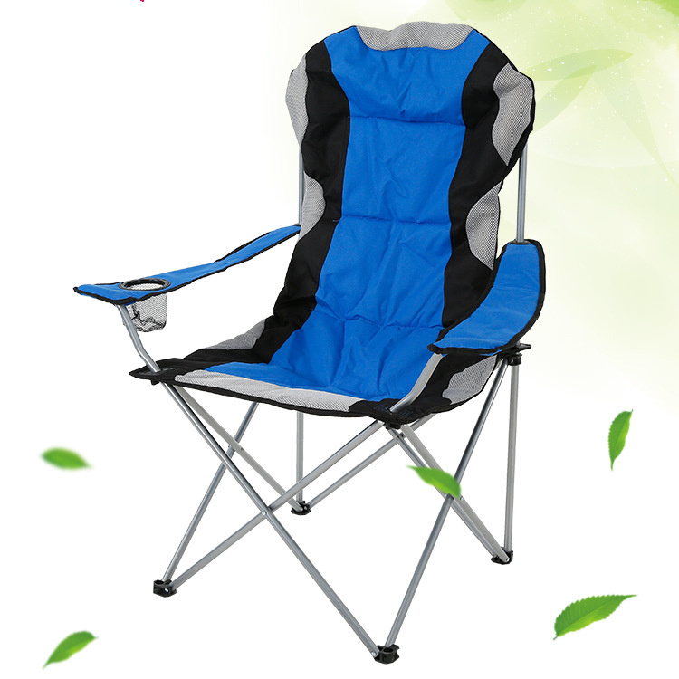 Large Size Outdoor Folding Beach Chair with Cotton Filling for Fishing Camping Picnic or Garden Use