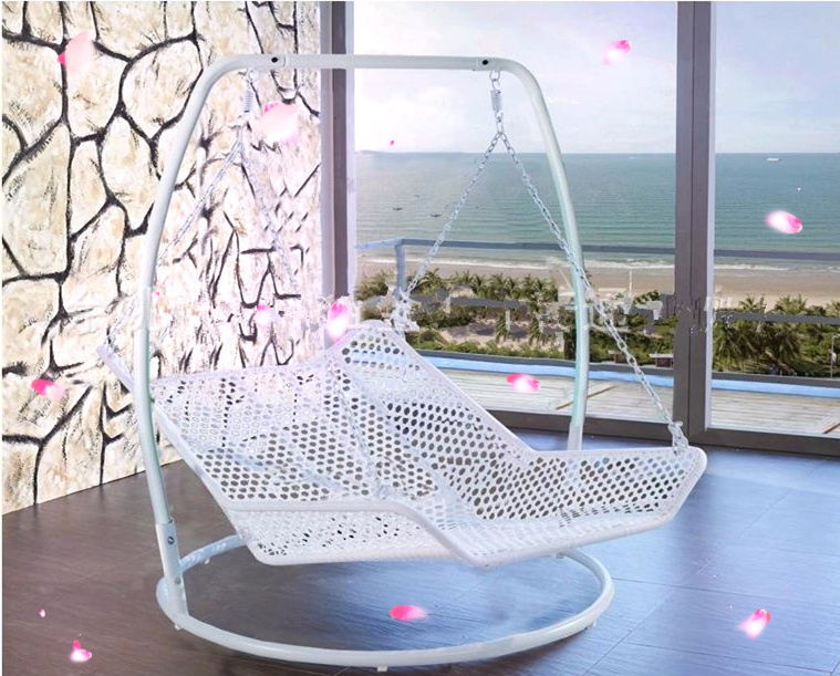 Double Luxury Metal Firm Hanging Swing Chair Bed Can Be Used as Outdoor Patio Balcony Indoor Bedroom Furniture