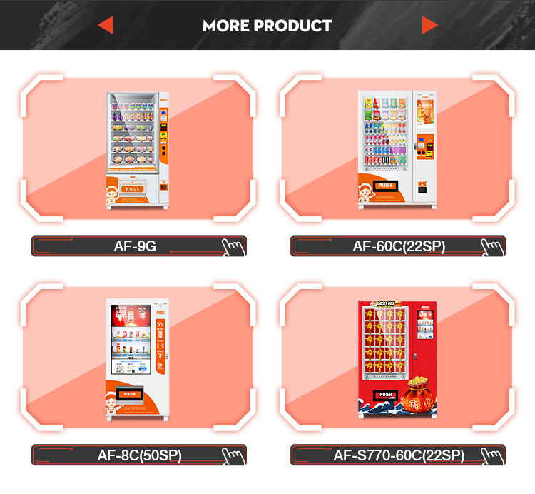 AFEN compact bulk nuts gum food e cigarette vending machine by coin and bill operated
