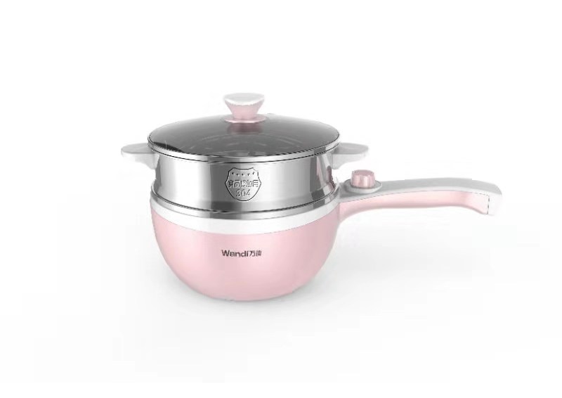WD8615 Doublelayer Stainless Steel Noodle Pot with Double adjusting button