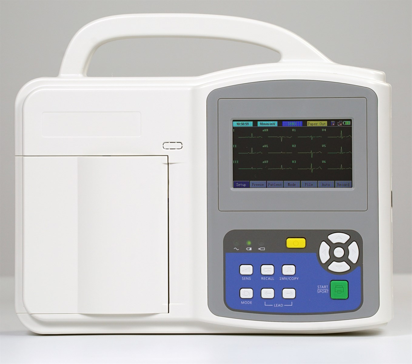 Portable Digital Hospital Electrocardiograph 12 Leads Touch Screen EKG ECG Machine UN8003