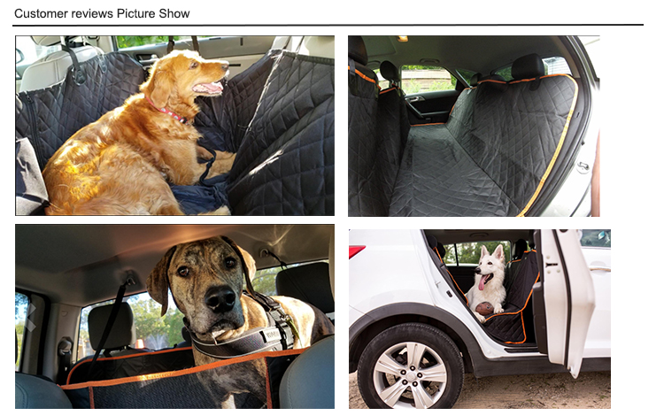Dog Hammock Car Seat Cover Black Waterproof Pet Seat Cover for Cars