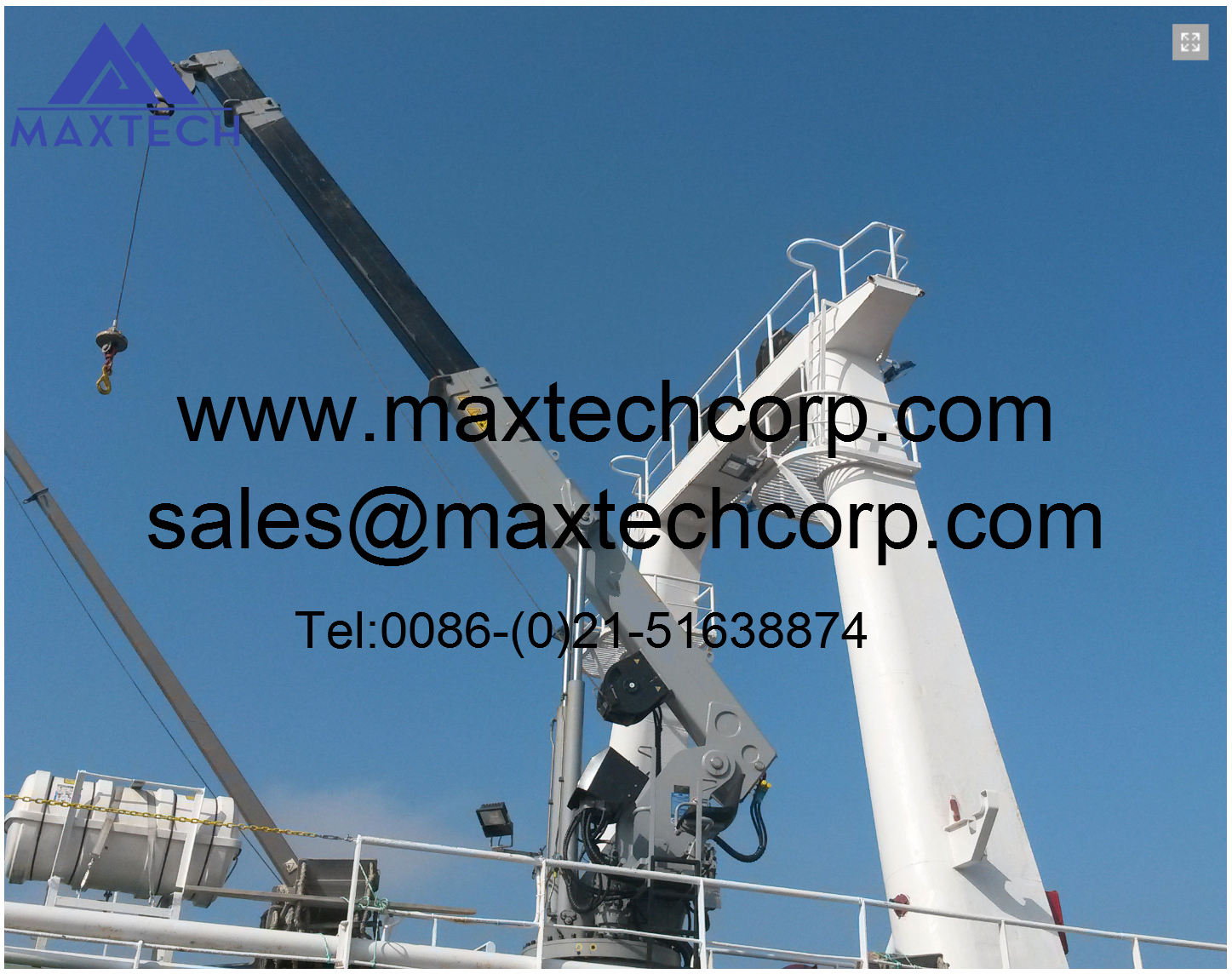 Marine Telescopic Boom Ship Deck Crane 25ton
