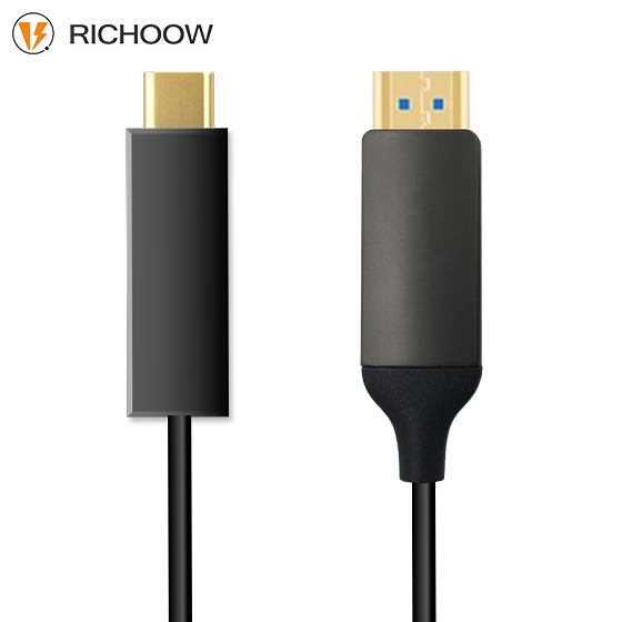 Fiber Optic Cable USB Type C To Standard HDMI Type A